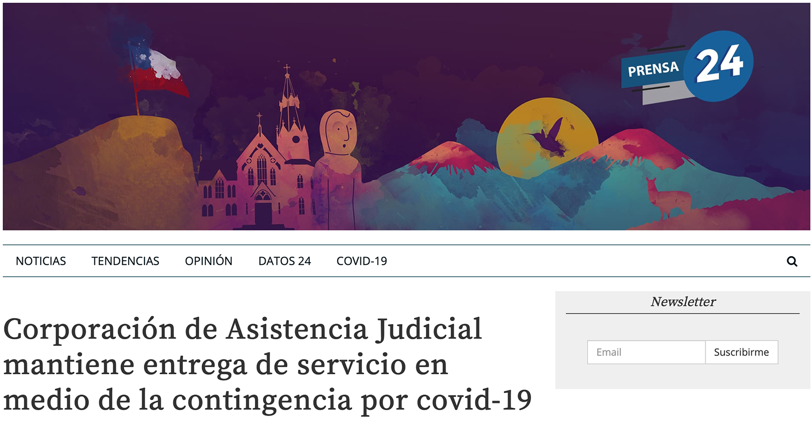Publicación en diario digital: Prensa 24