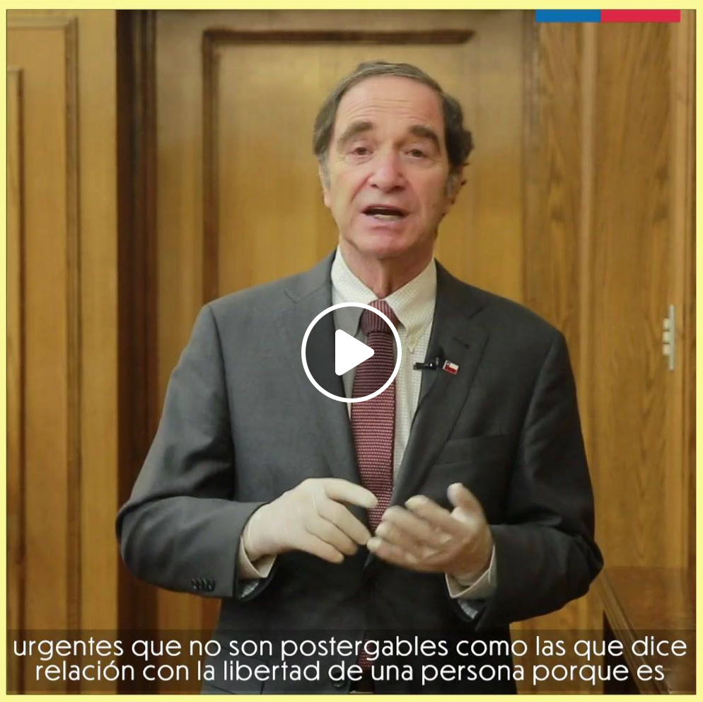 Publicación en Facebook del Ministerio de Justicia y Derechos Humanos