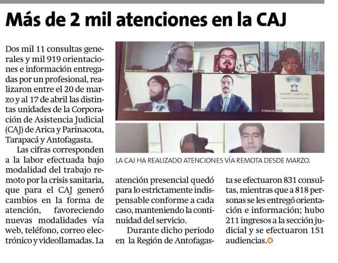 Publicación en Facebook de Seremi de Justicia y Derechos Humanos Antofagasta