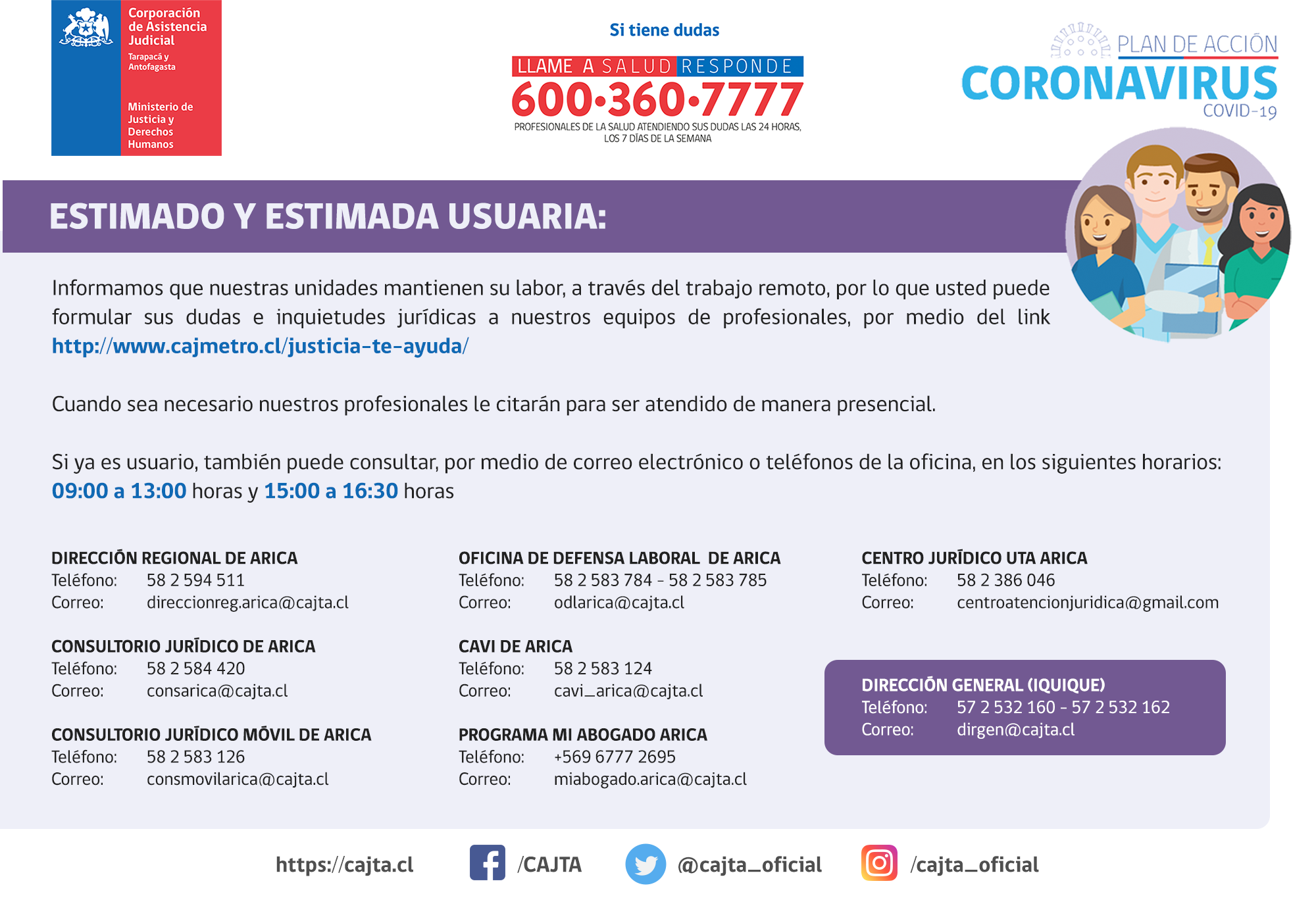 Encuentre en los afiches la información que necesita