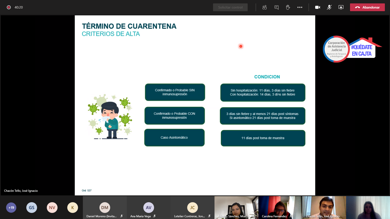 ACHS capacita a la CAJTA