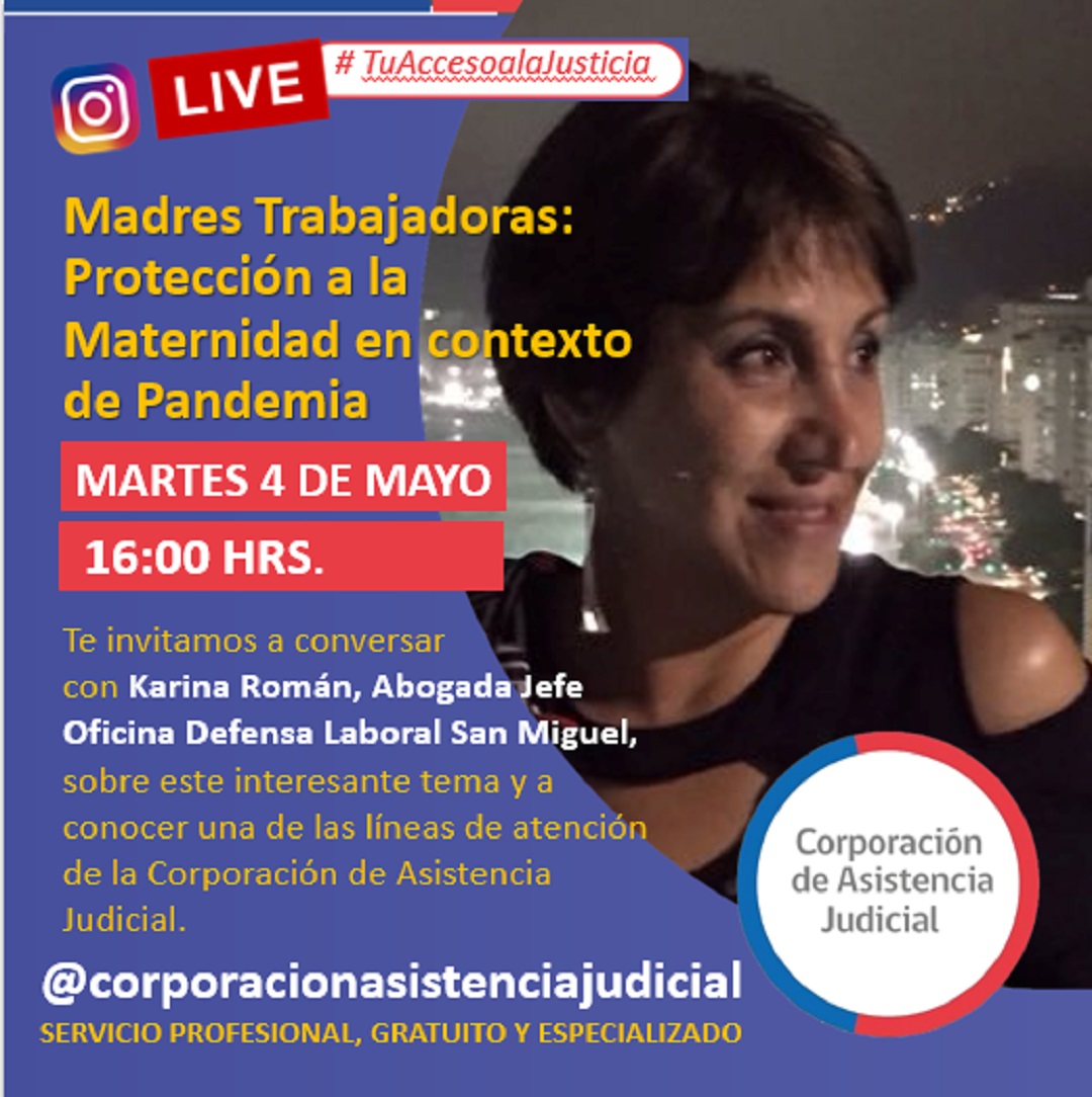 HOY INSTAGRAM LIVE sobre Madres Trabajadoras: Protección a la Maternidad en contexto de Pandemia