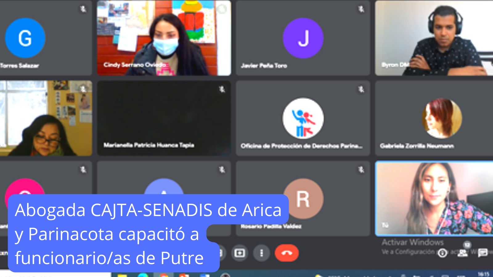 CAJTA-SENADIS de la Región de Arica y Parinacota realiza charla en Putre