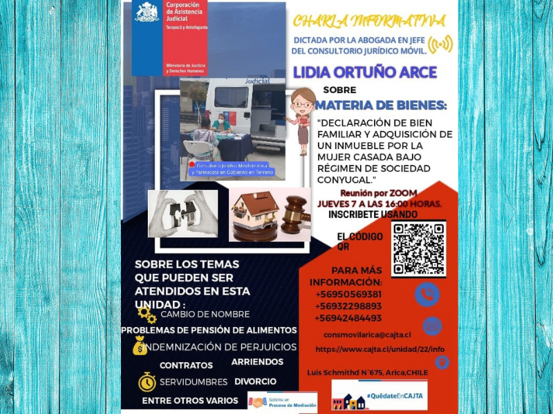 Te invitamos a una charla vía Zoom sobre Materias de Bienes