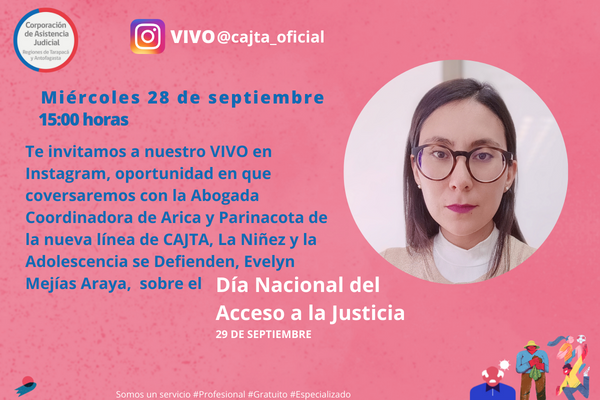 SÍGUENOS  este miércoles 28 de septiembre a las 15:00 horas en un VIVO en Instagram
