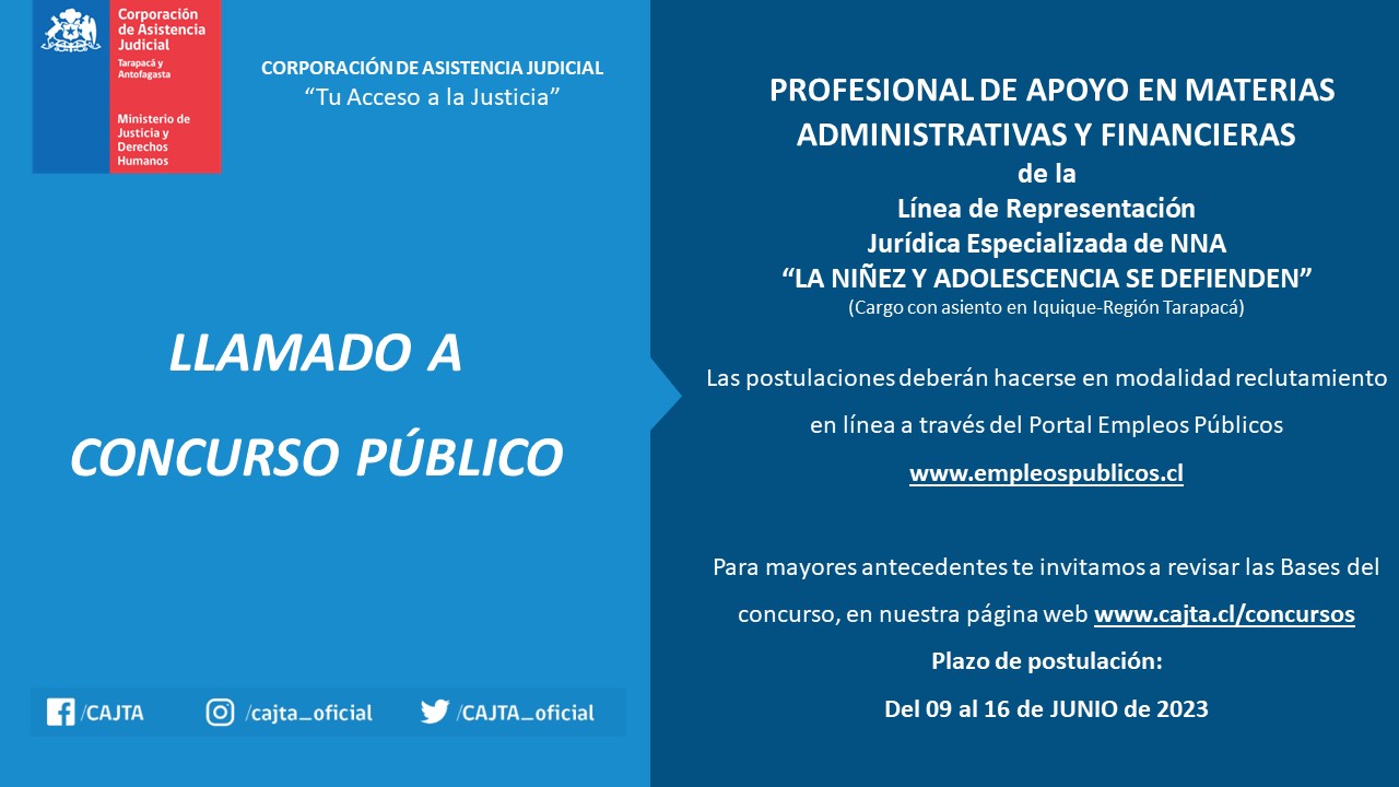 LLAMADO A CONCURSO PÚBLICO