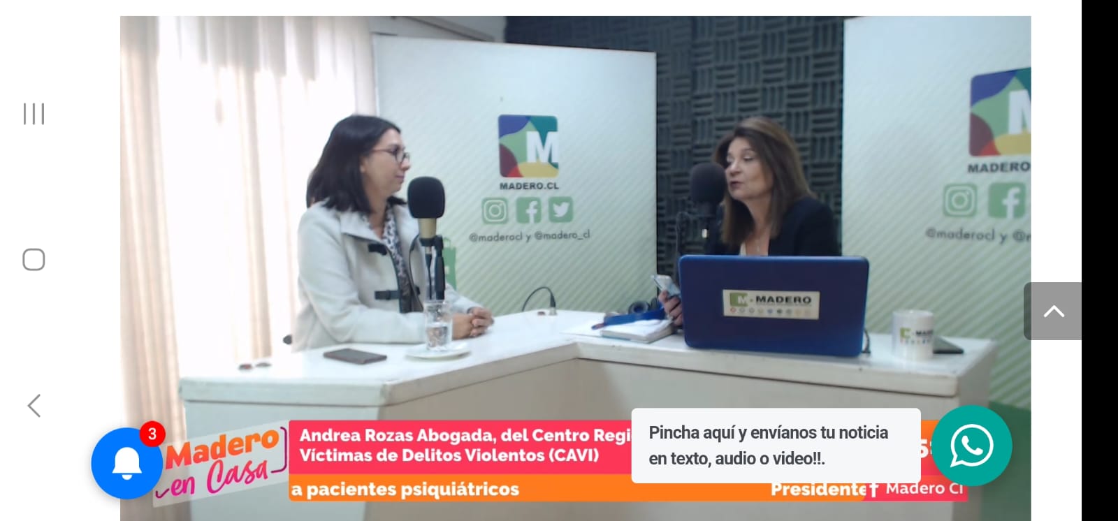 CAVI ANTOFAGASTA DIFUNDE MODELO DE ATENCION EN RADIO MADERO FM