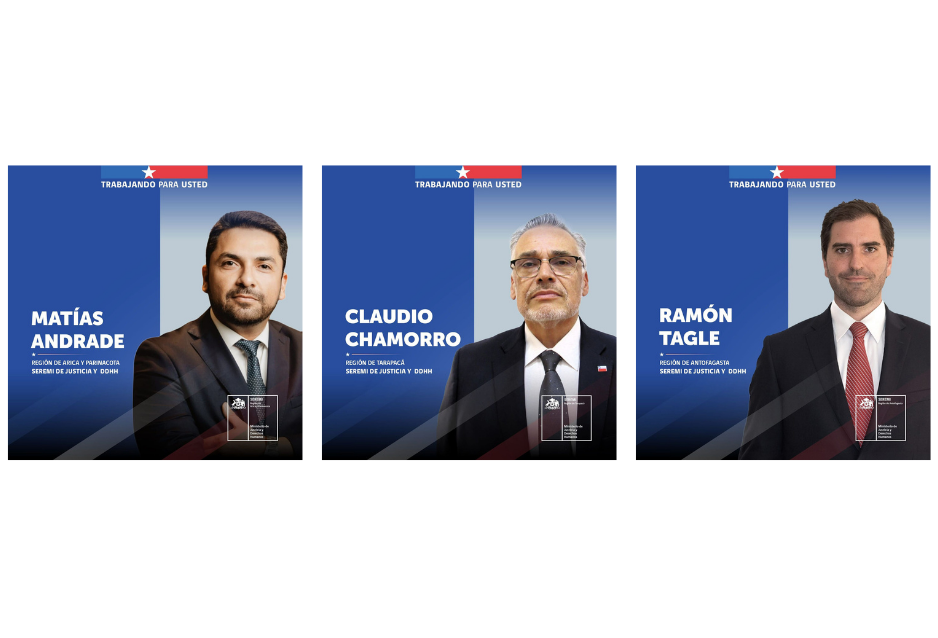 Saludos a los nuevos Secretarios Regionales Ministeriales de Justicia y Derechos Humanos